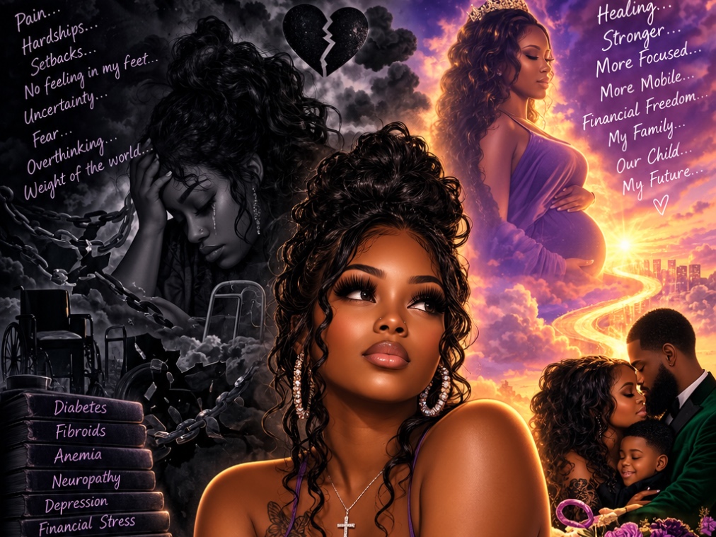 Artwork accompanying the poem Weighed Down
